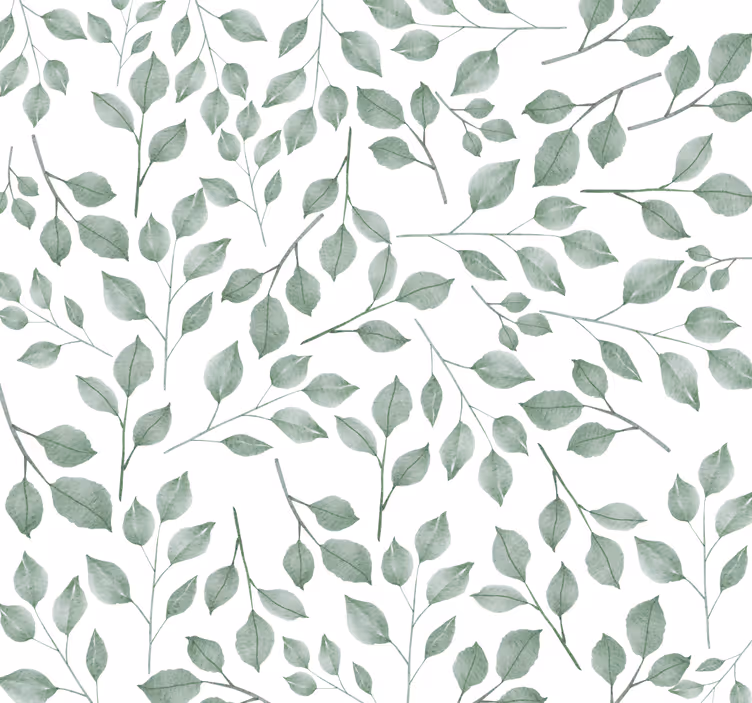 Carta da parati foglie modello di fogliame - TenStickers