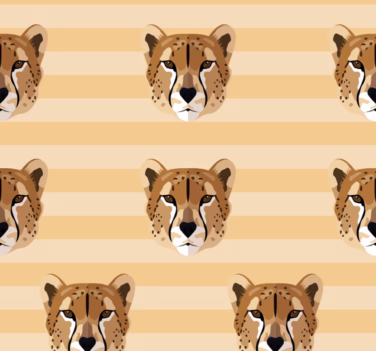Carta da parati animali motivo a strisce di ghepardo - TenStickers