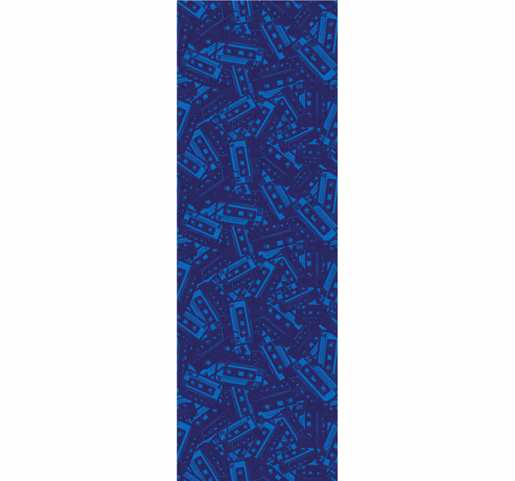 Carta da parati blu modello alfanumerico - TenStickers