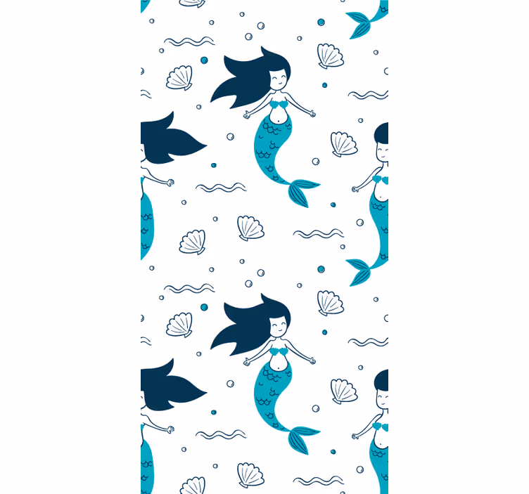 Carta da parati animali scena incantevole della sirena - TenStickers