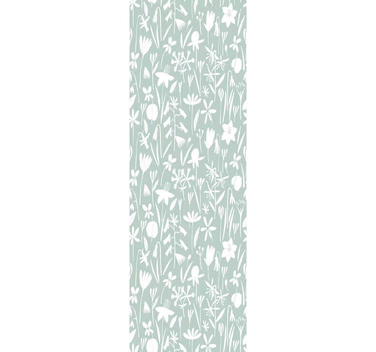 Carta da parati floreale sagome botaniche - TenStickers
