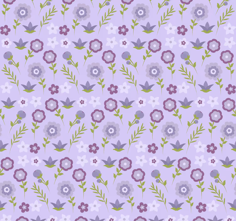 Carta da parati fiori Semplici fiori viola - TenStickers