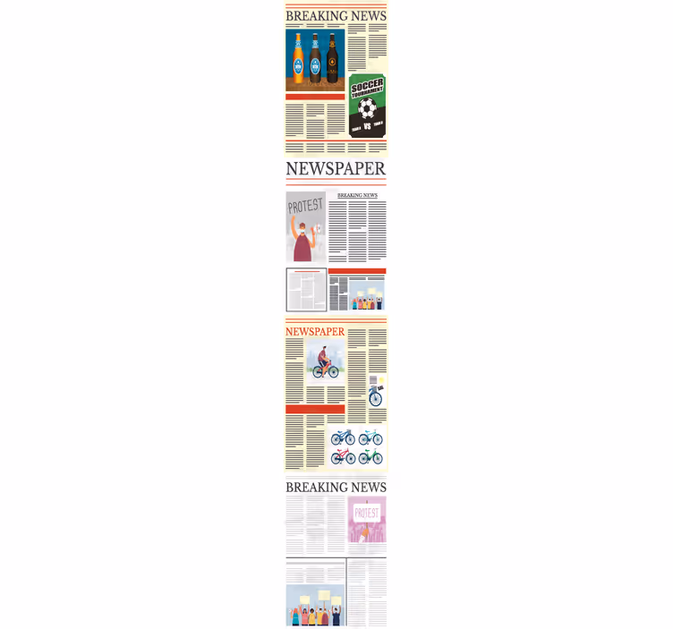 Carta da parati con scritte collage di giornali - TenStickers