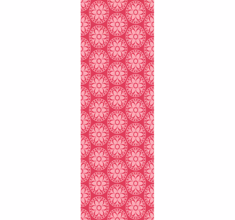 Carta da parati rosa motivo floreale geometrico - TenStickers