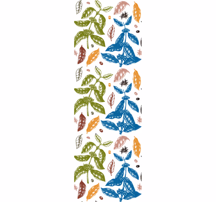Carta da parati foglie stampa botanica - TenStickers