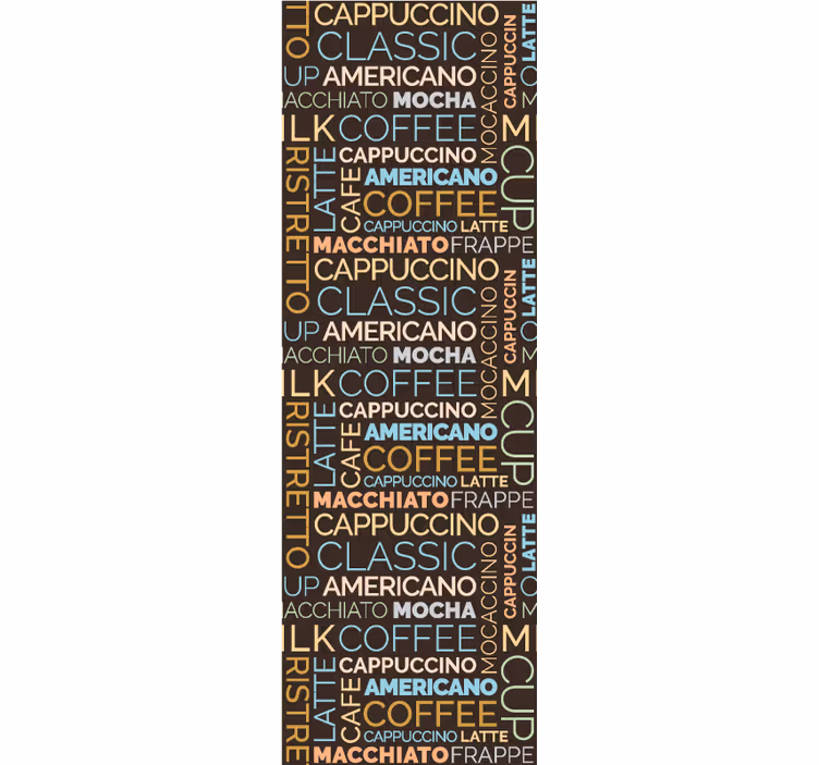 Carta da parati con scritte tipografia del caffè - TenStickers