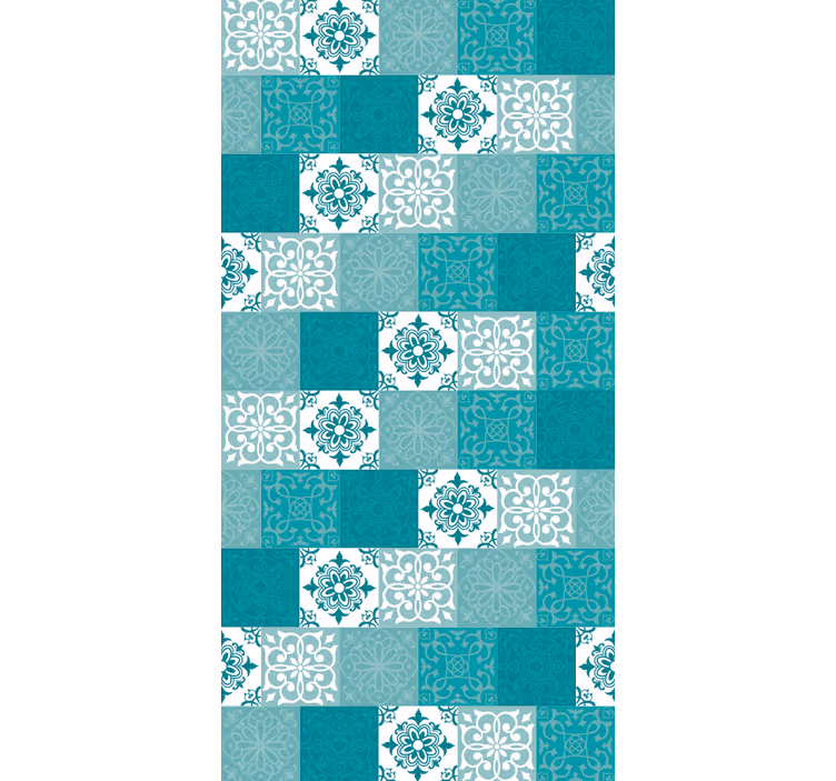 Carta da parati effetto piastrelle piastrelle ornamentali - TenStickers