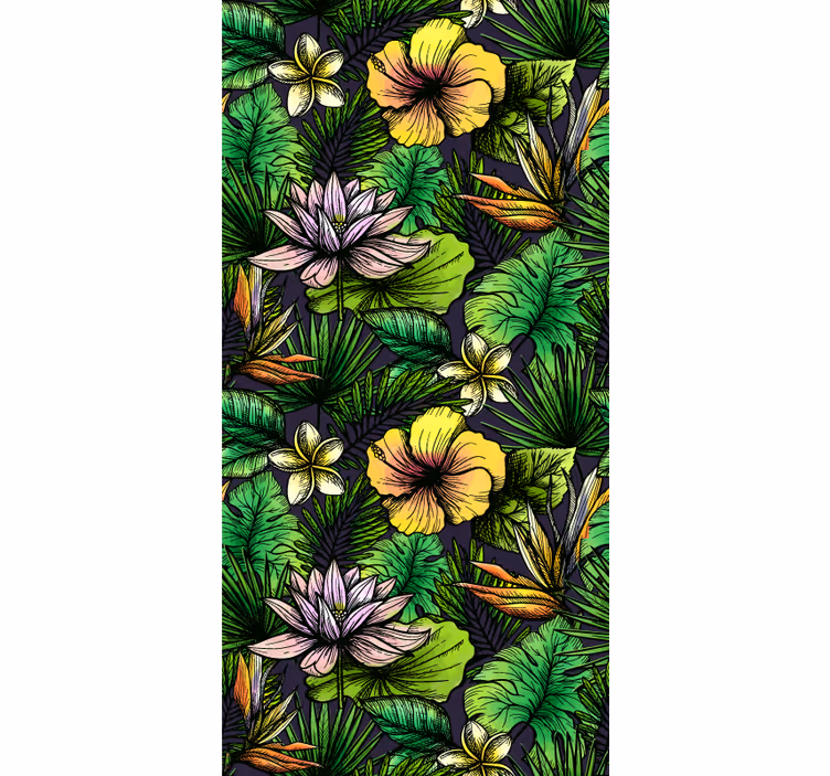 Carta da parati natura fioritura tropicale - TenStickers