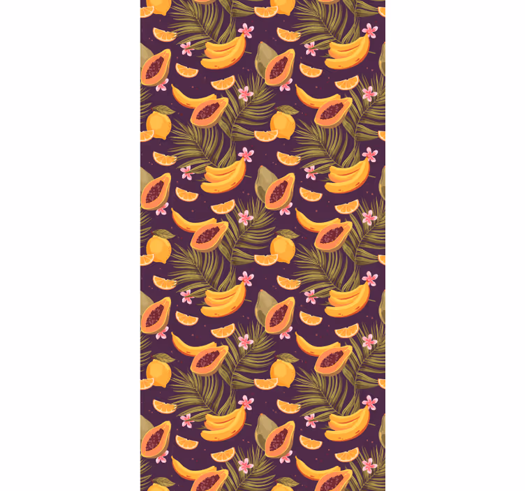 Carta da parati sala da pranzo motivo di frutta tropicale - TenStickers