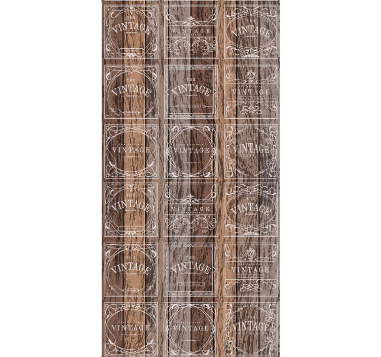 Carta da parati vintage canne stampate - TenStickers