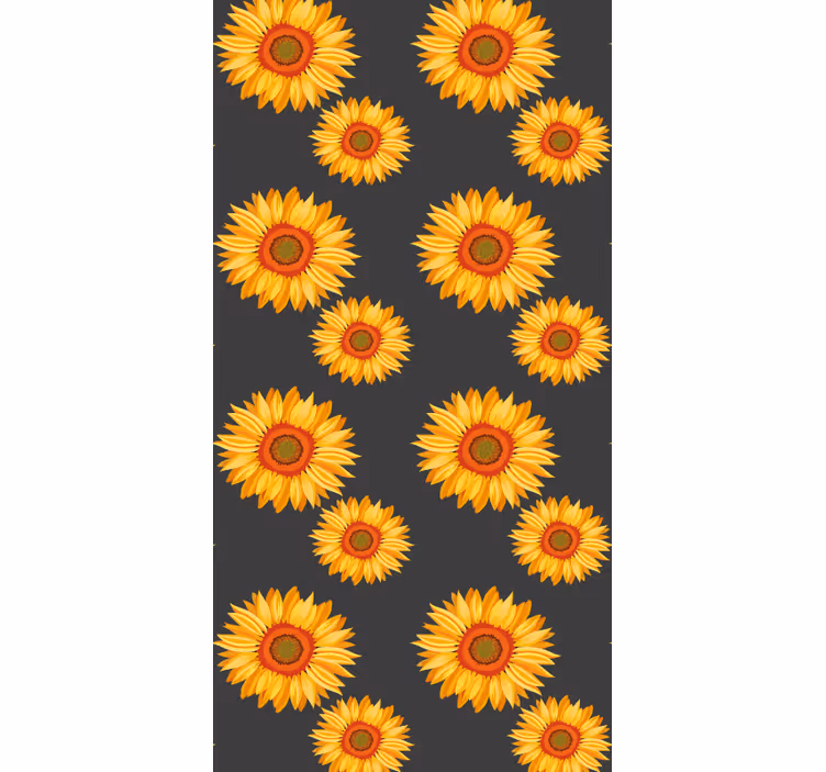 Carta da parati floreale eleganza del girasole - TenStickers