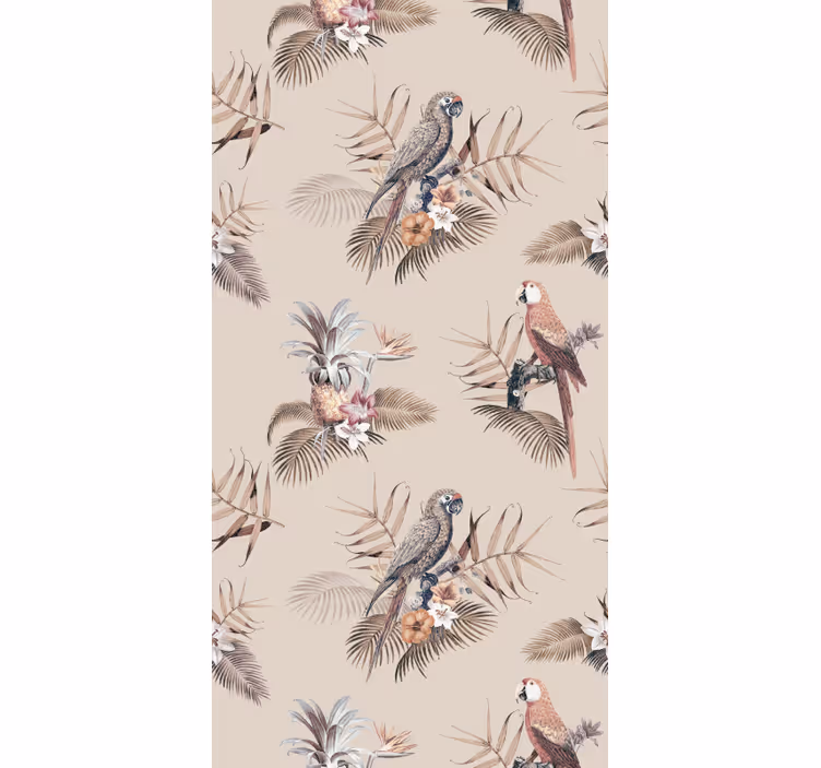 Carta da parati uccelli eleganza del pappagallo tropicale - TenStickers