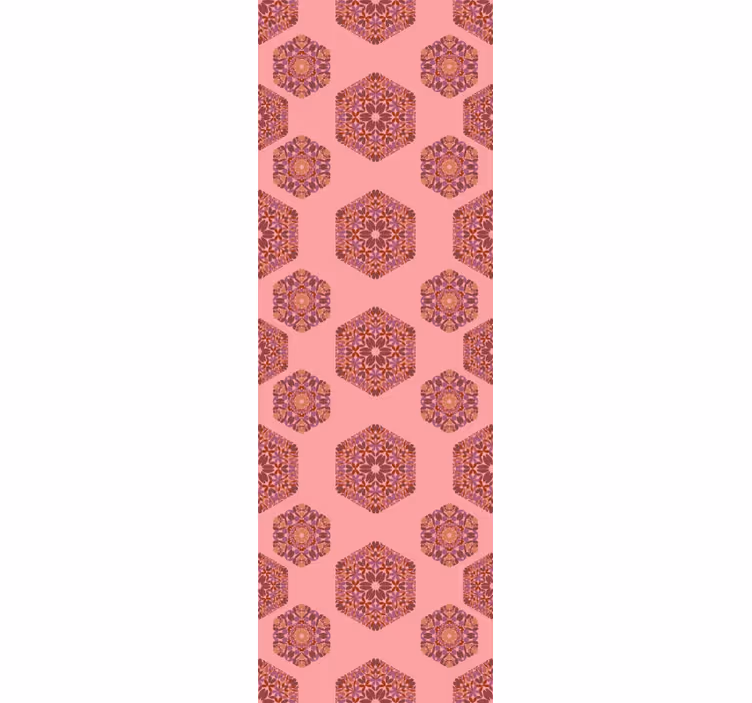 Carta da parati ornamentale esagoni decorati - TenStickers