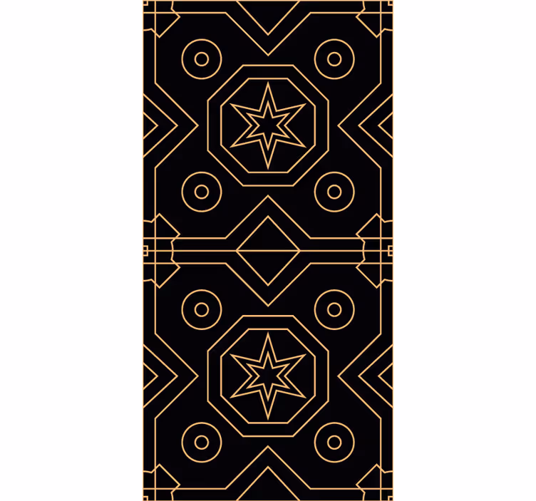 Carta da parati geometrica simmetria geometrica delle stelle - TenStickers