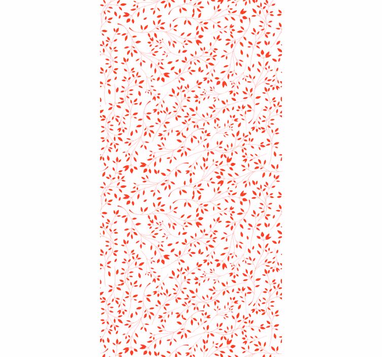 Carta da parati foglie modello di ramo rosso - TenStickers