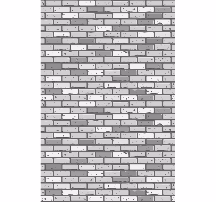 Carta da parati mattoni muratura monocroma - TenStickers