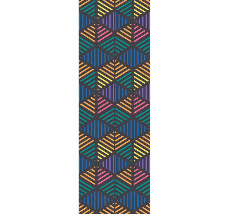 Carta da parati geometrica motivo geometrico a strisce - TenStickers