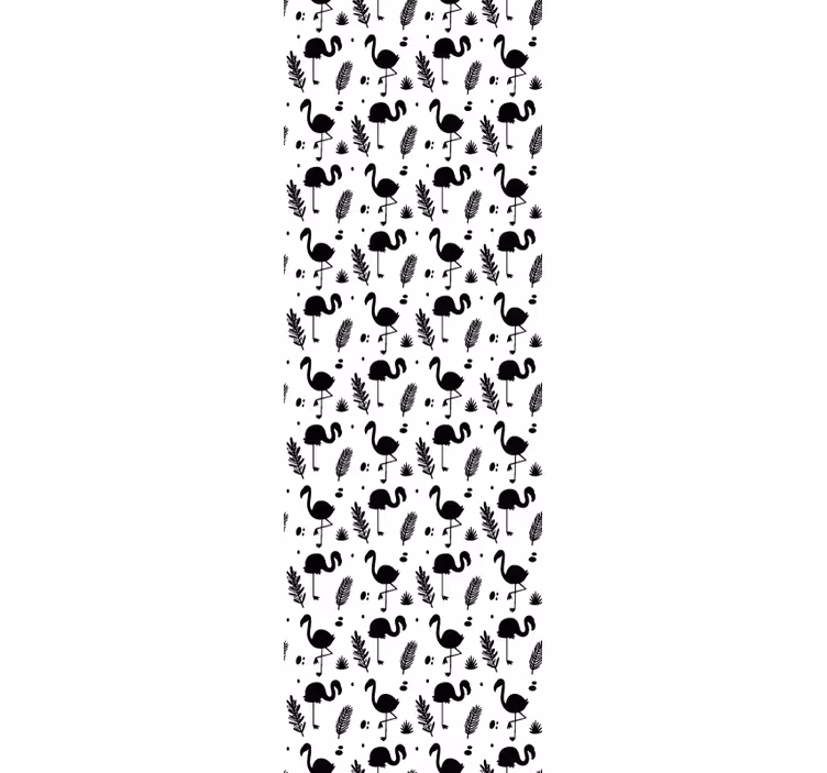 Carta da parati animali motivo fogliame di fenicottero - TenStickers