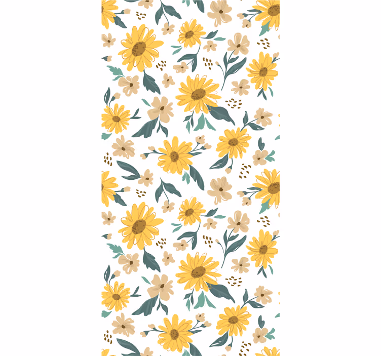 Carta da parati floreale matrice floreale - TenStickers
