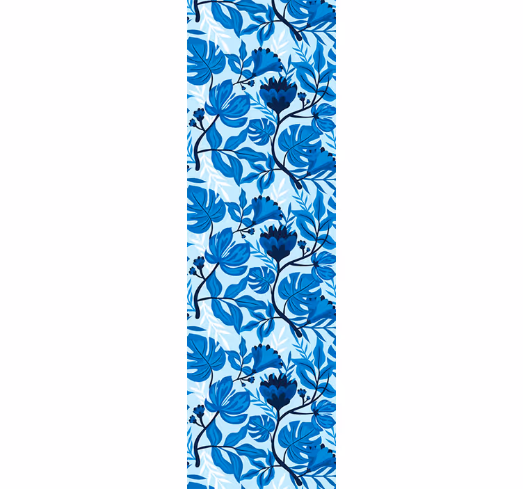 Carta da parati floreale fioritura botanica blu - TenStickers
