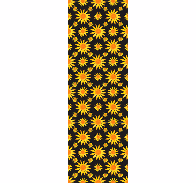 Carta da parati floreale motivo girasole - TenStickers