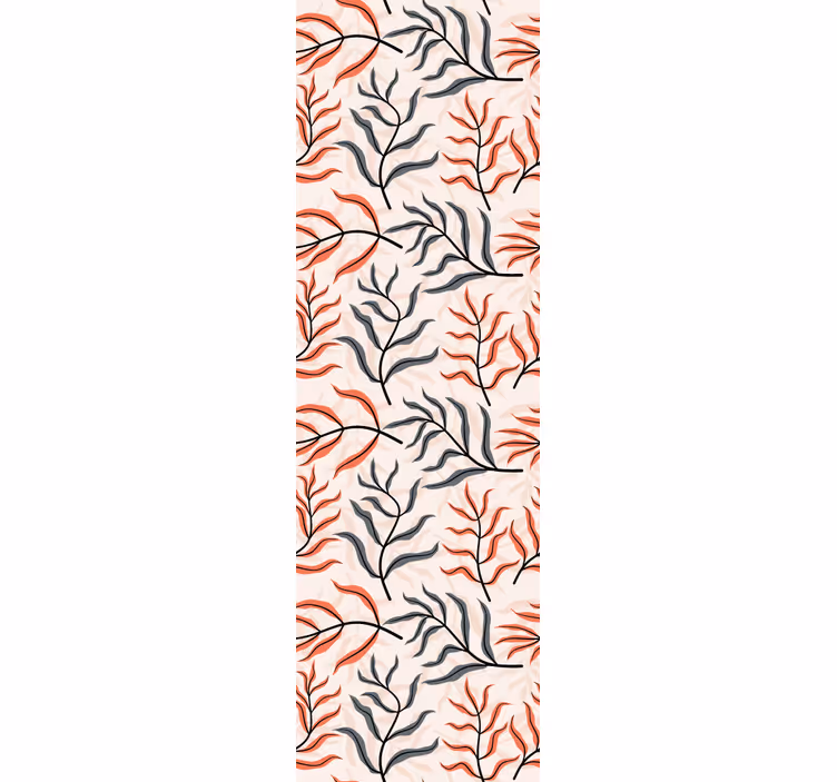 Carta da parati foglie modello senza cuciture botanico - TenStickers