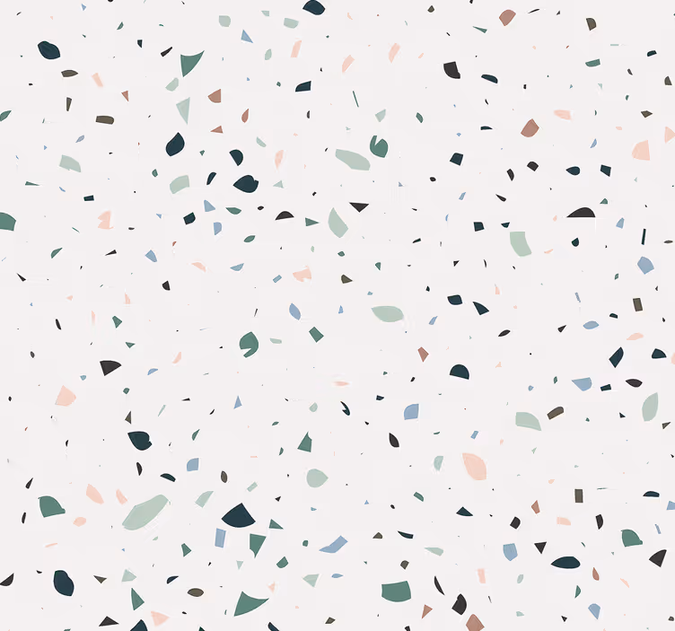 Carta da parati effetto pietra Terrazo bianco - TenStickers
