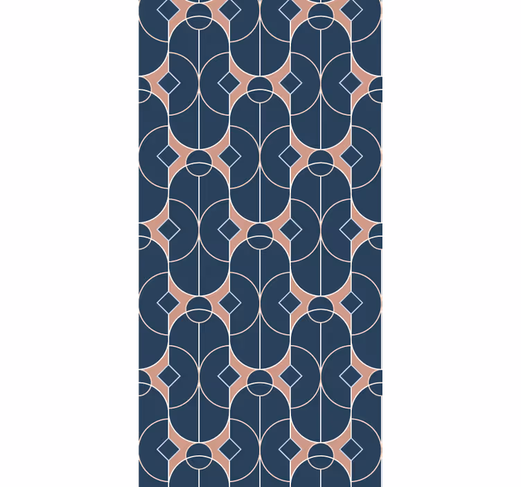 Carta da parati geometrica motivo geometrico a catena - TenStickers