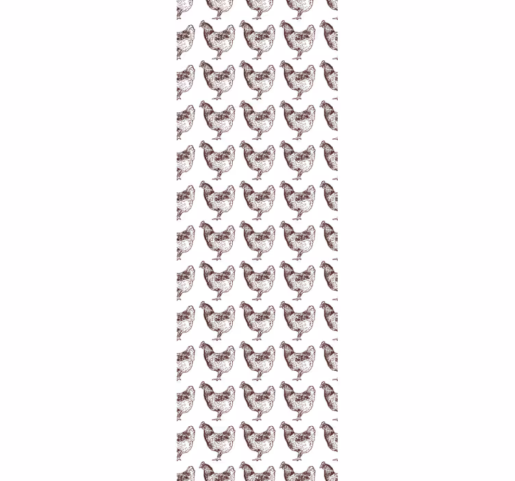 Carta da parati animali disegno del modello di gallina - TenStickers