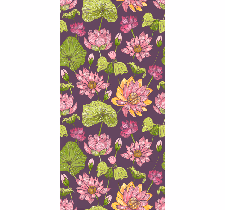 Carta da parati floreale modello di fioritura botanica - TenStickers