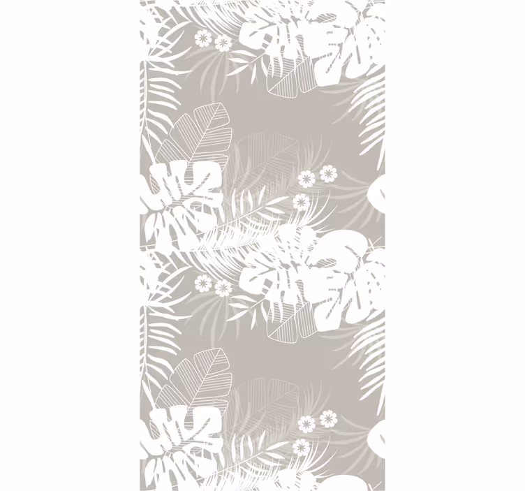 Carta da parati foglie sagoma botanica - TenStickers