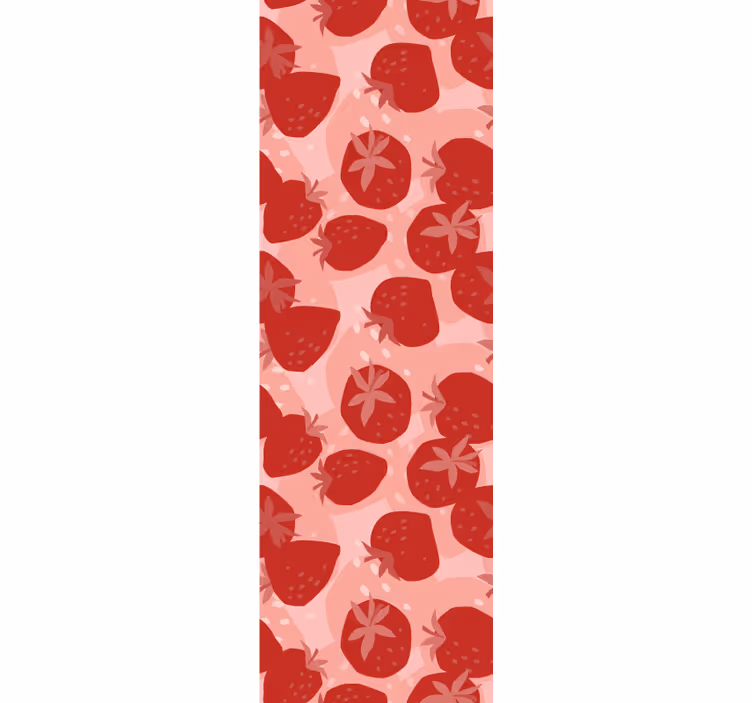 Carta da parati floreale motivo di fragole - TenStickers