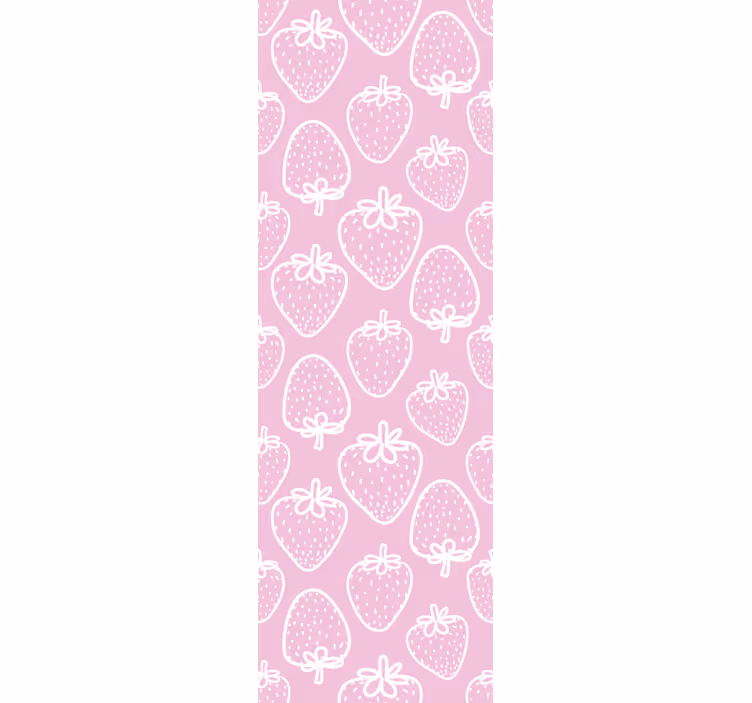 Carta da parati rosa fragole a pois - TenStickers