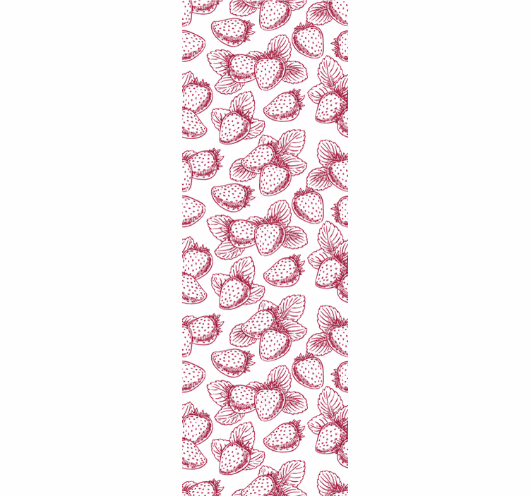 carta da parati cucina schizzi di fragole - TenStickers