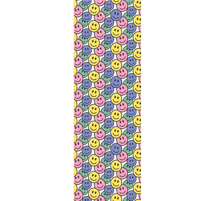 Carta da parati artistica modello sorridente - TenStickers