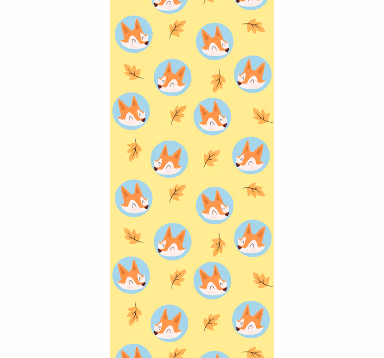 Carta da parati animali tema della volpe autunnale - TenStickers