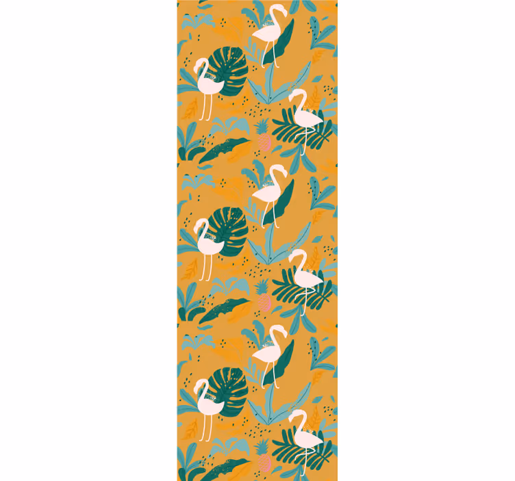 Carta da parati animali fenicottero tropicale - TenStickers