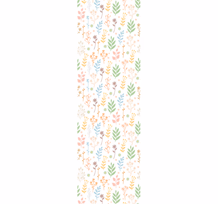 Carta da parati floreale accenti floreali verdi - TenStickers
