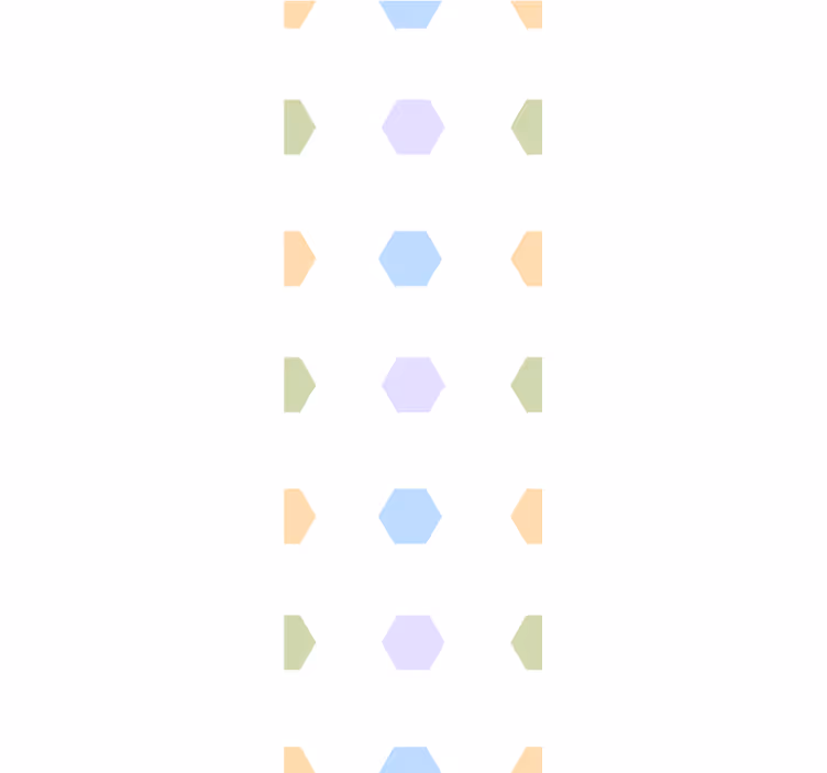 Carta da parati geometrica esagoni pastello - TenStickers