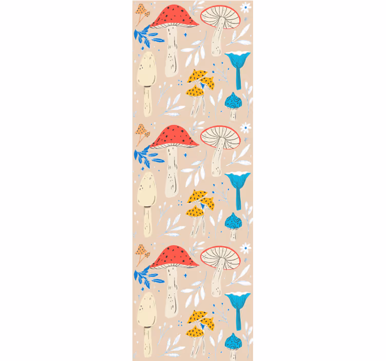 Carta da parati natura motivi di funghi - TenStickers