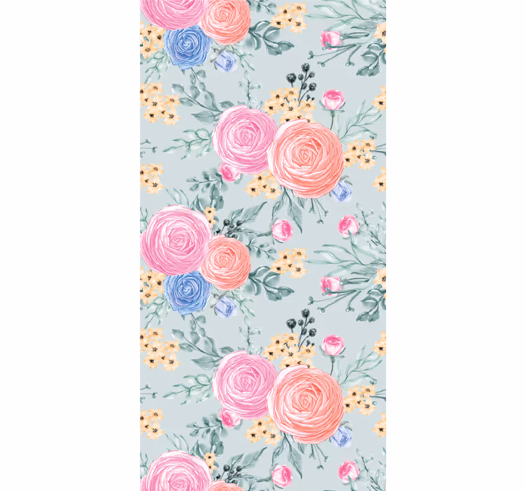 Carta da parati floreale stampa di bouquet floreale - TenStickers