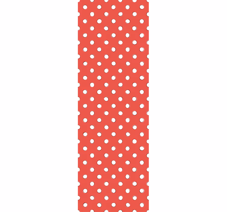 Carta da parati pois motivo rosso e bianco - TenStickers