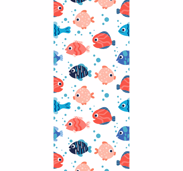 Carta da parati pesci giocosità acquatica - TenStickers