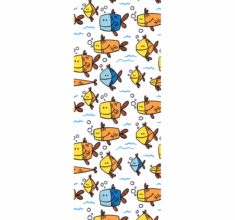 Carta da parati pesci divertimento acquatico cartone - TenStickers