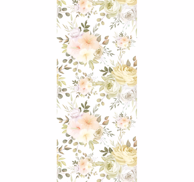 Carta da parati floreale composizione di fioritura - TenStickers
