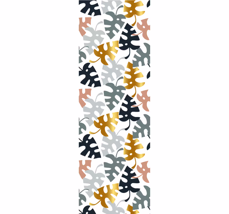 Carta da parati foglie modello di mostri - TenStickers