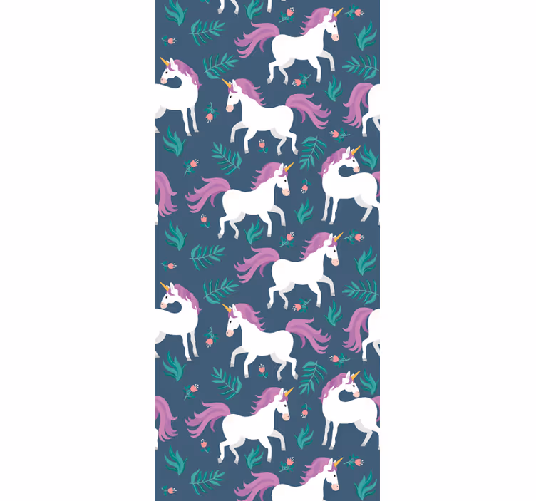 Carta da parati con cavalli unicorni magici - TenStickers