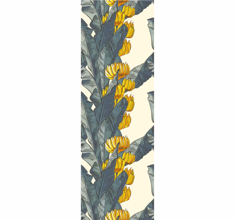 Carta da parati natura fiori di foglie di banana - TenStickers