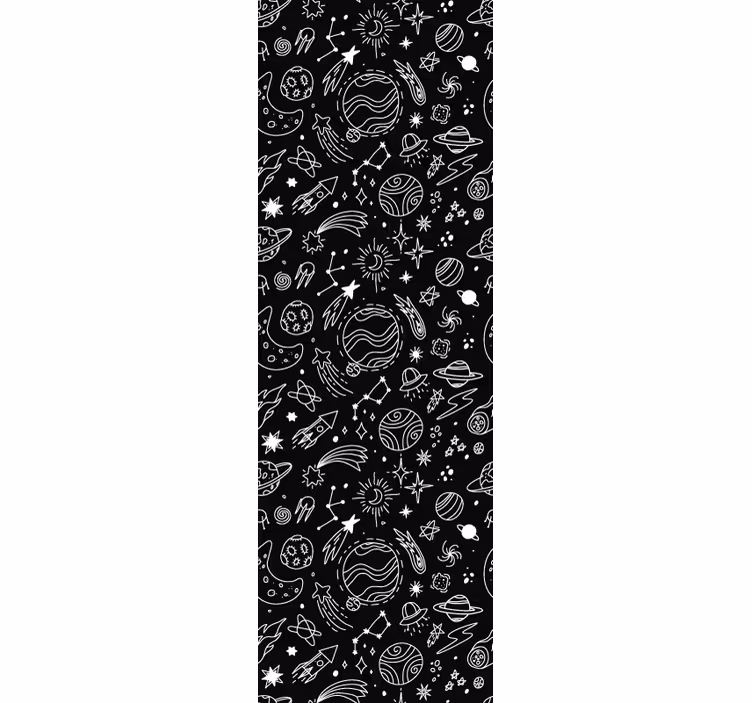 Carta da parati stelle modello di doodle spaziale - TenStickers