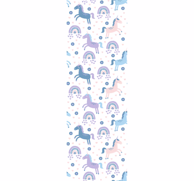 Carta da parati neonato unicorni stravaganti - TenStickers